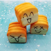 Творческий моделирование хлеб для тостов кусок держатель карты мягкий медленно отскок карты книга канцелярские принадлежности