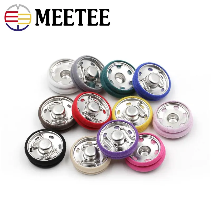 

Meetee 10sets Multifunction Creative Metal Button Covered Coat Snap Press Buttons Bags Sewing Accessories Clothes Crafts D5-8