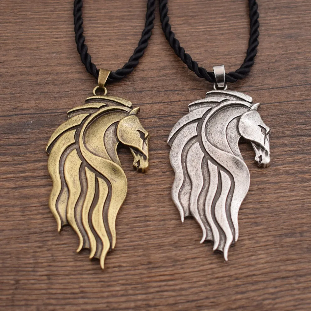horse head men necklace jewelry lover equestrian gift accessory 14pcs
