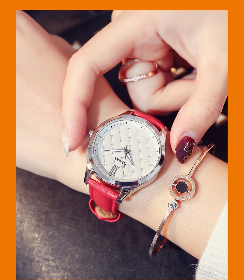 GEMAX Luxury Women Watches Genuine Leather Quartz Watch Women's Fashion Brand Diamond Watch with Luxury Gift Package MX2118 (7)