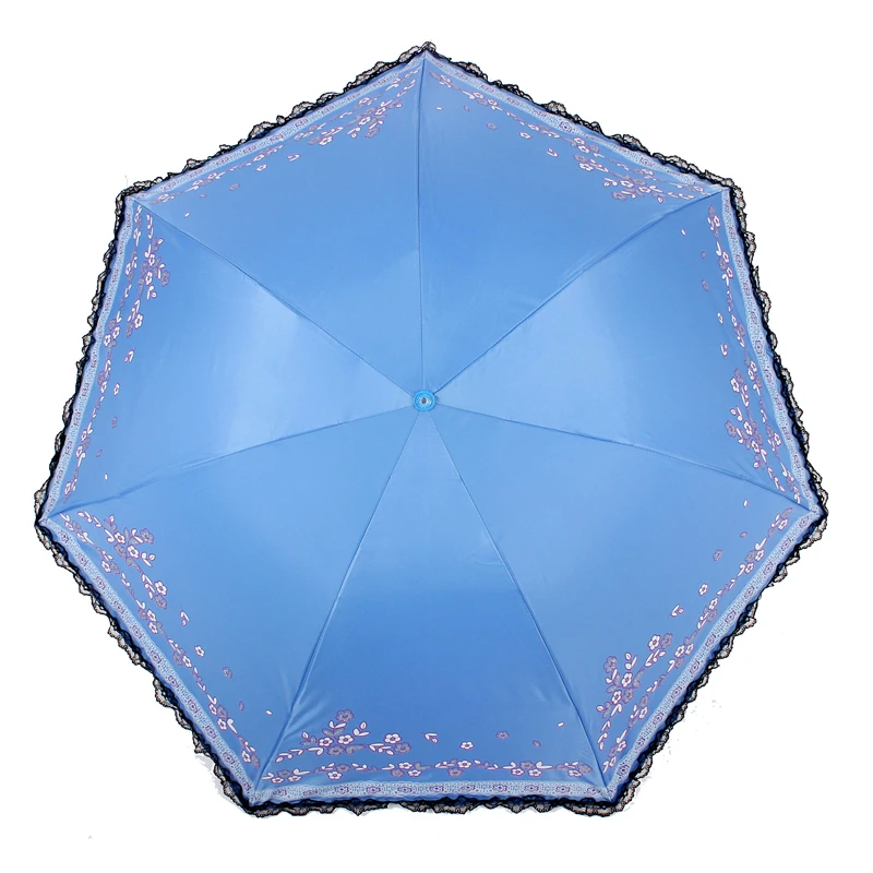 Lace Mini Folding Rain Umbrella Women Sombrilla Paraplu Prasols Adults