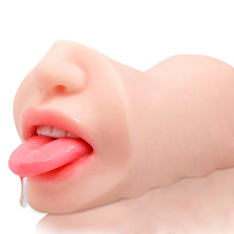 Оральные секс игрушки с реалистичным языком Глубокая глотка зубов игрушка 3D