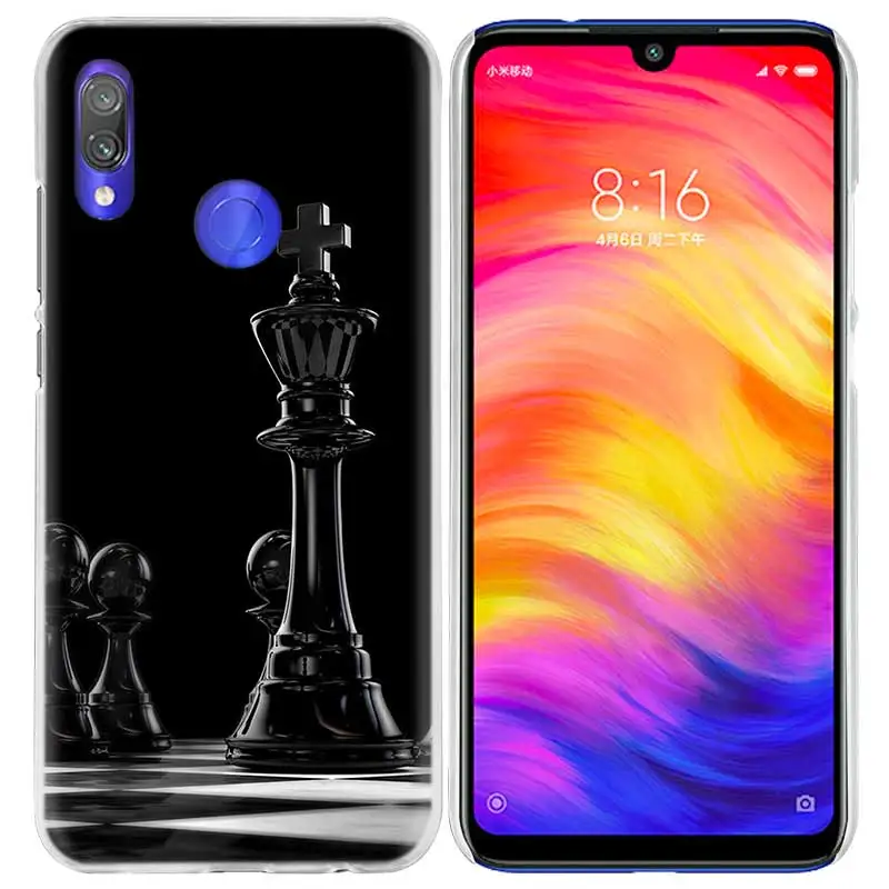 Черный и белый шахматный чехол для Xiaomi Redmi Note 7 K20 6 6A Pro Y3 7S 7A GO S2 5 mi Play A1 A2 8 lite Poco F1 жесткий чехол для телефона - Цвет: 08