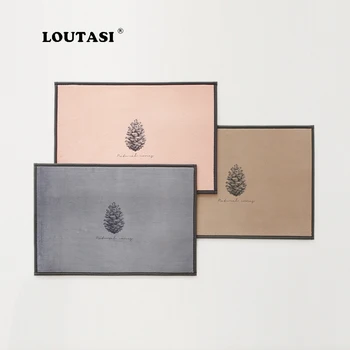 

LOUTASI Entrance Door Mats Ins European Style Tree Pattern Rugs Light Flannel Anti-slip Water Absorption Kitchen Bedroom Carpet