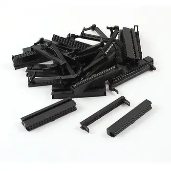 

50 Pcs IDC Cable Connector FC-34P 34Pin 2.54mm Flat Ribbon Cable 2 Row 34 Pin IDC Socket Connector Black