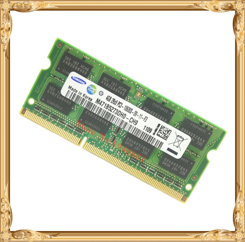 

Laptop memory For Samsung 4GB 1333MHz PC3-10600 DDR3 Notebook RAM 1333 10600S 4G 204-pin SO-DIMM Free shipping