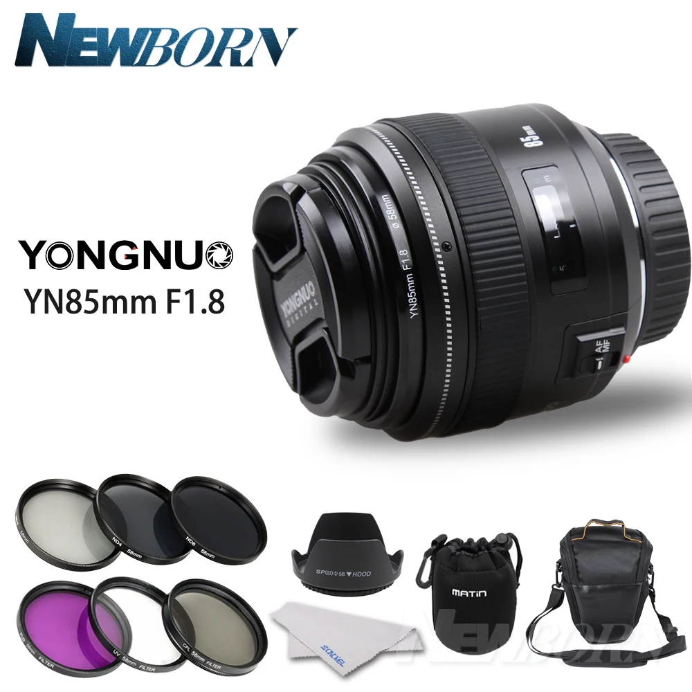 

YONGNUO 85mm F1.8 AF/MF Standard Medium Telephoto Lens for Canon,YN85mm Prime Lens Fixed Focus for Canon EOS Camera 80D 70D 760D