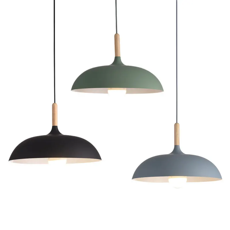 

Modern Pendant Lamps E27 Wood & Aluminum Lampshade Hanging & Pendant Lights Fashion Decor Luminaire