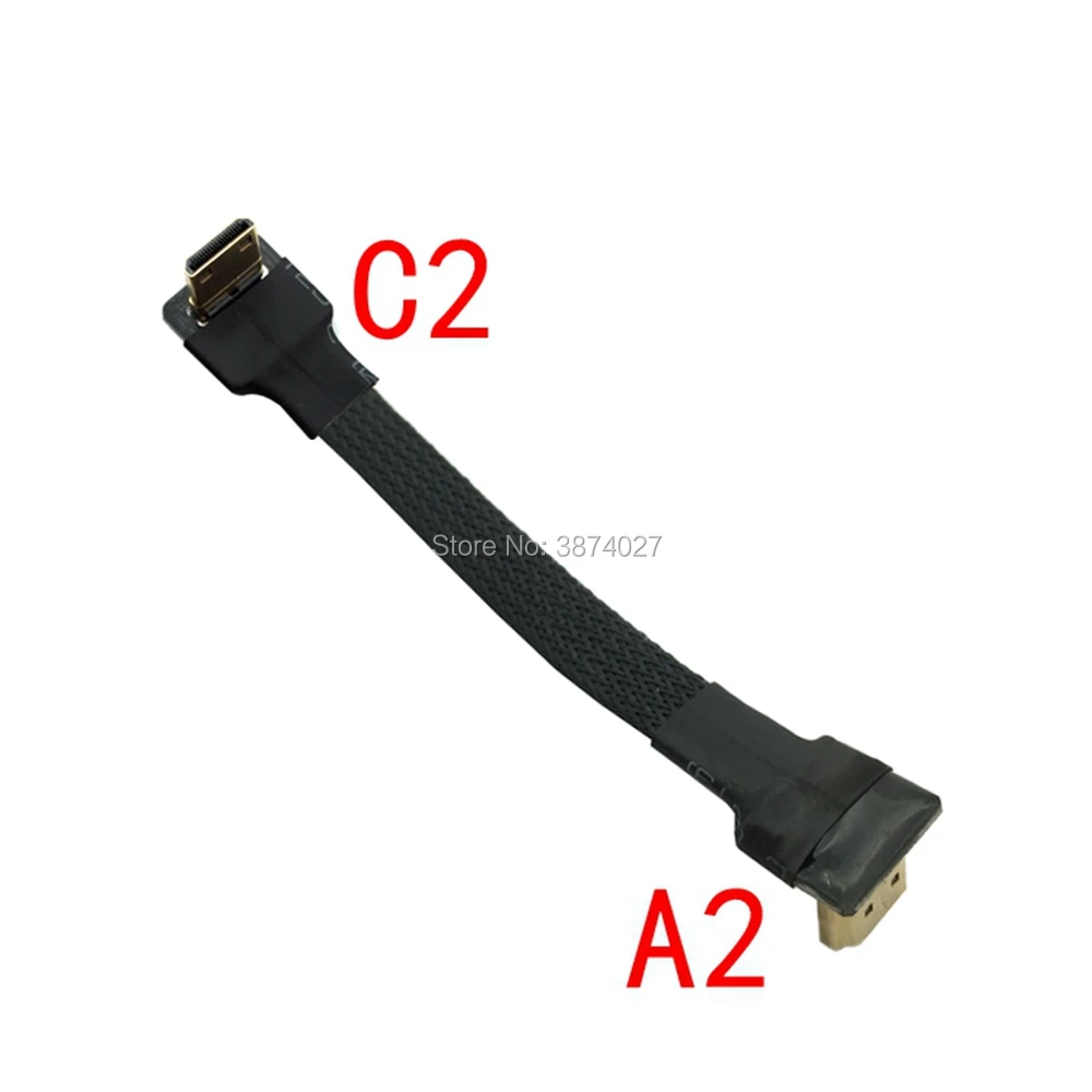 A2 FPV Micro HDMI Mini 90 градусов адаптер 5 см 50 FPC плоский кабель шаг 20pin для мультикоптера