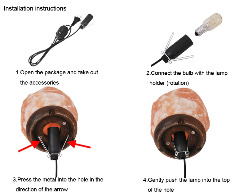 Гималайская соляная лампа с Нима деревянным основанием+ вилка+ переключатель+ ночная лампа для очистки воздуха терапия натуральный минеральный Каменный светильник
