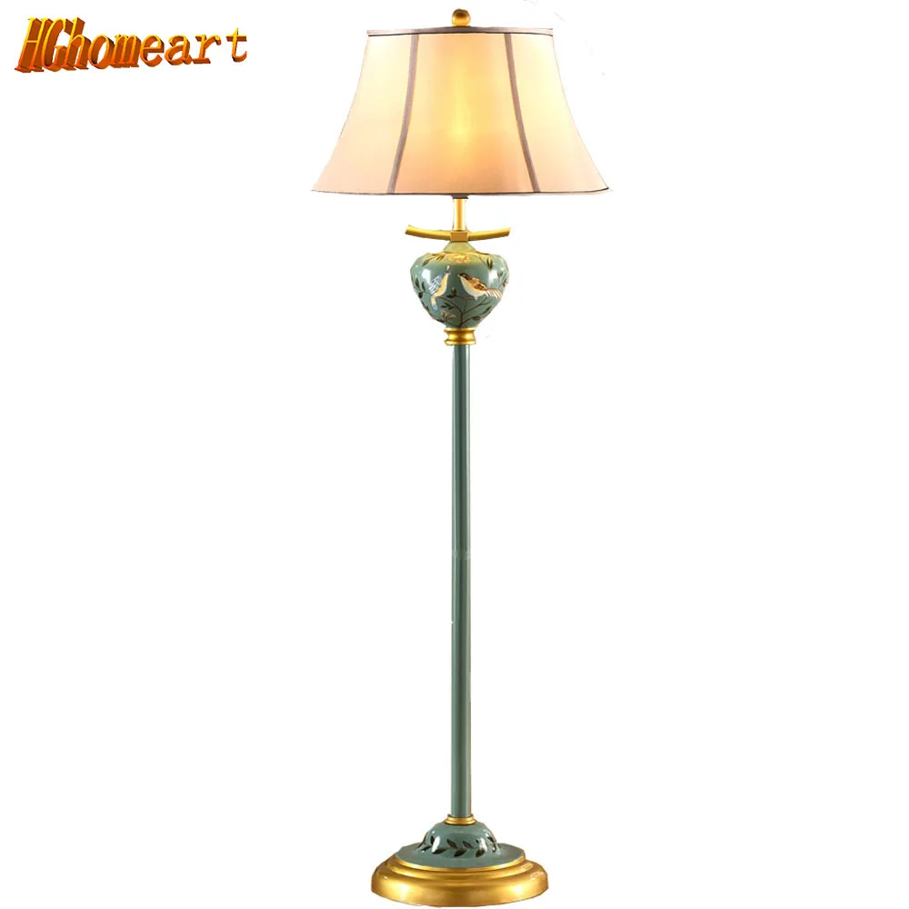 

Nordic Retro Style Iron Floor Lamp Antique LED Living Room Bedroom Study Energy Saving Mediterranean Lights Decoration