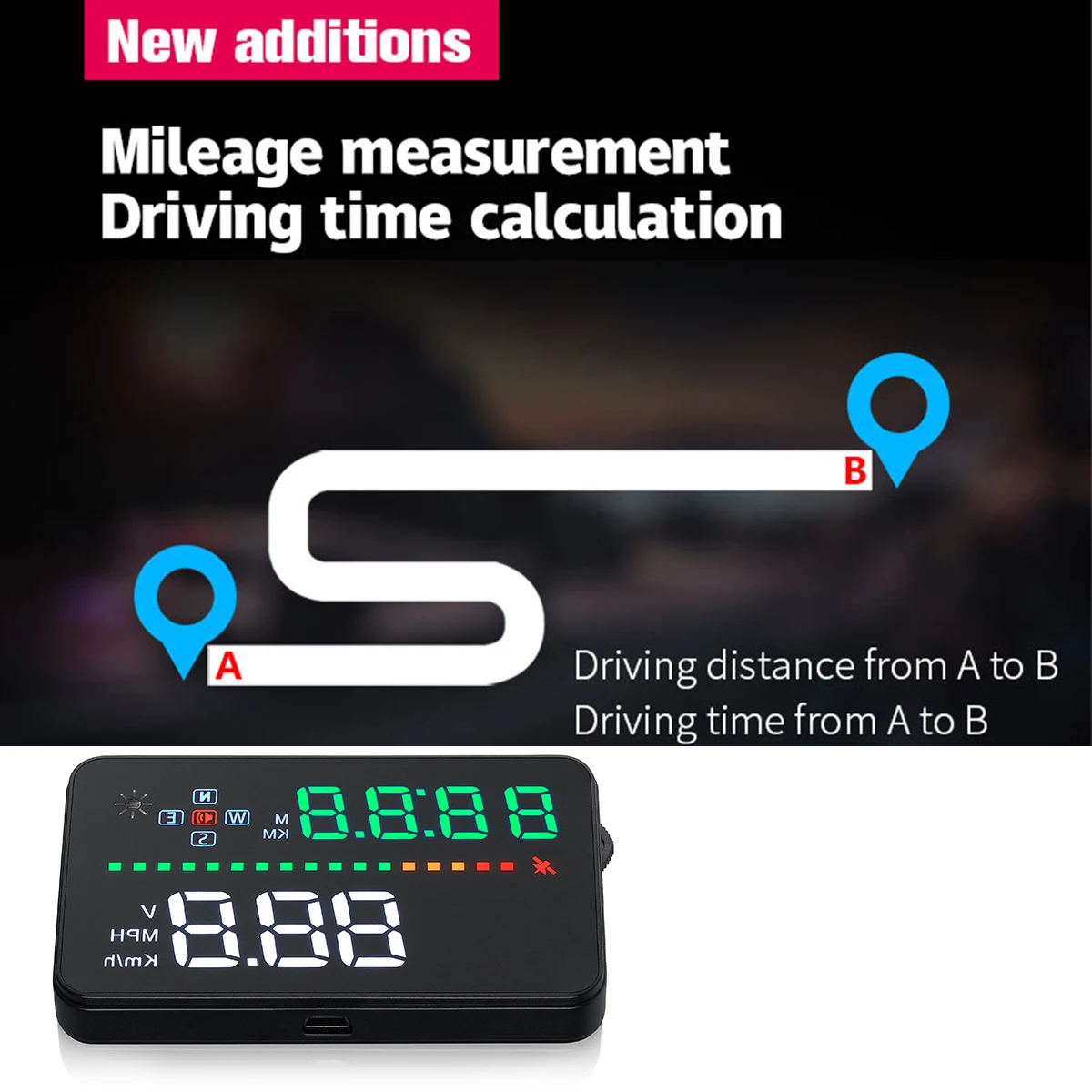 OBD HUD Car Head Up Display LED Windscreen Projector OBD Scanner Speed Fuel Warning Alarm Data Diagnostic Tool