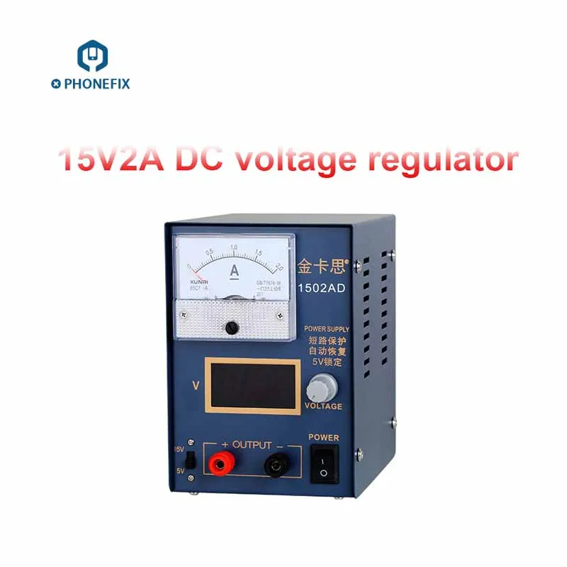 

PHONEFIX 110v 220v Mini Adjustable Digital DC Power Supply 15V 2A Switching Power Supply For Laptop Tablet Mobile Phone Repair
