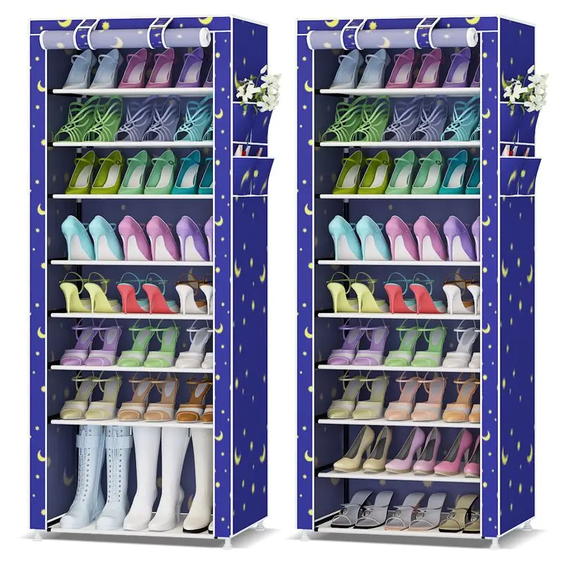 

Simple shoe rack dustproof multilayer receive shoe rack cloth shoe hanger