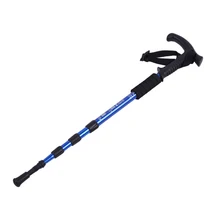 Алюминиевый сплав четыре секции Т-образная ручка альпеншток(Цвет: Синий) Т Ручка