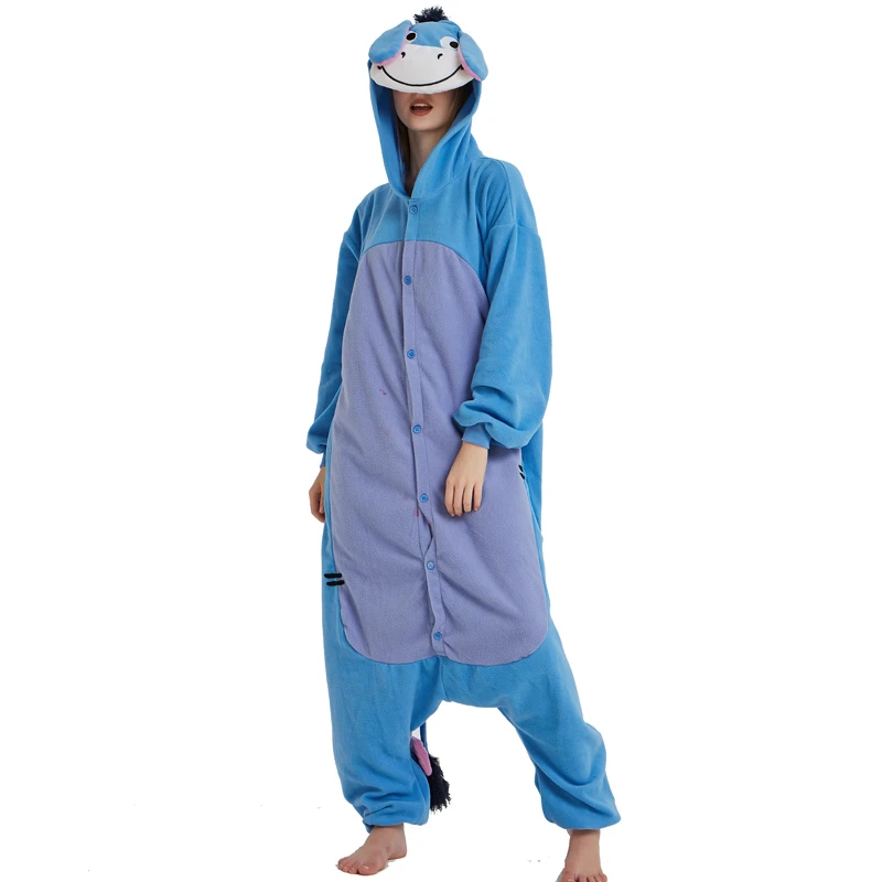 Donkey Animal Cosplay Halloween Xmas Costume Eeyore Oneise Unisex Adult Teens Pajamas