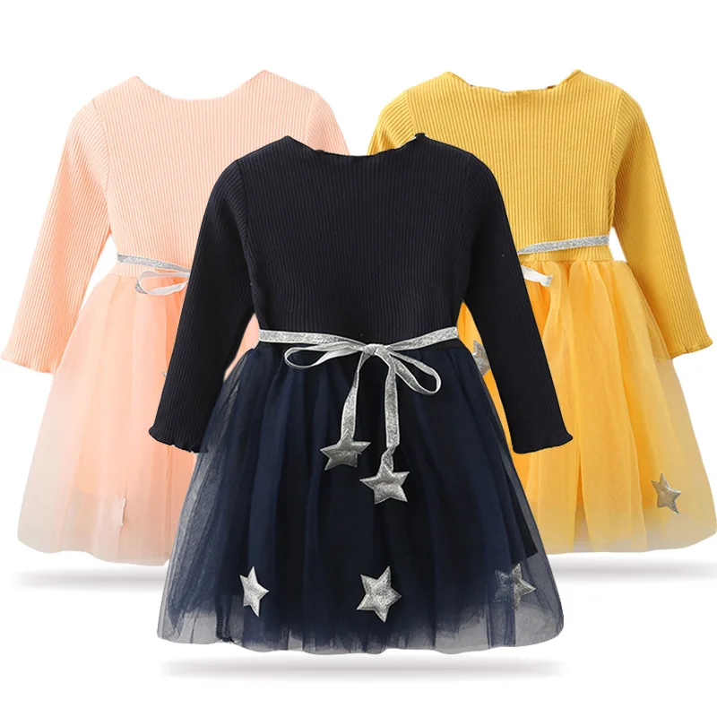 

Kids Dresses For Girls Long Sleeve Casual Dress 2019 Spring Toddler Girl Elegant Princess Dress Children Clothing 3 4 5 6 7 Year