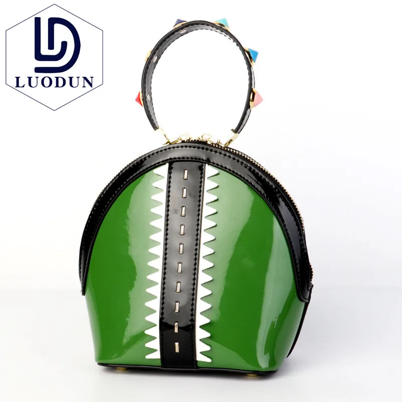 

LUODUN New wave female 2018 new wave cowhide leather handbag Korean version of the wild bag Messenger Messenger bag