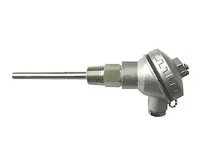 K Type Thermocouple  Temperature Sensors with 2" L 1/4” NPT & 6.6 ft Lead Wire 