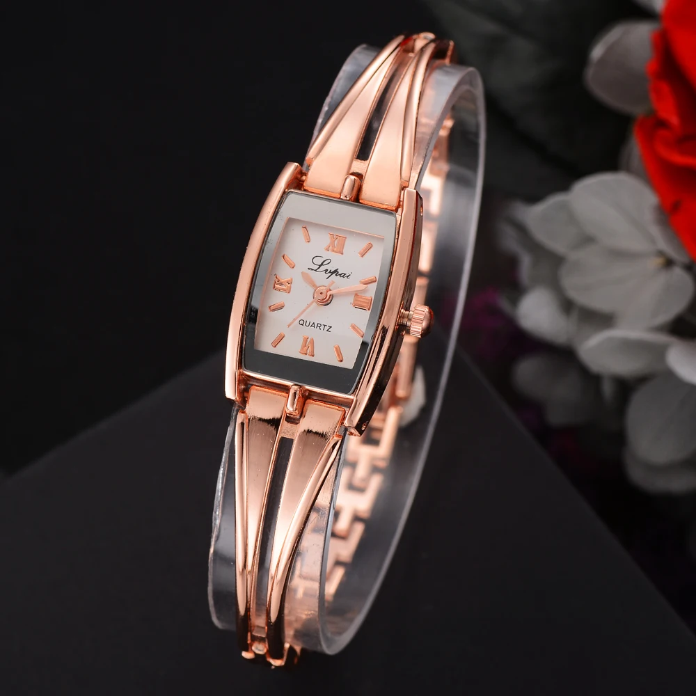 Lvpai Brand Rose Gold Women Dress Watches Creative Ladies Bracelet Quartz WristWatches Lady Girl Fashion Luxury Watch hot sale lvpai famous brand rose gold dress watches flowers leather fashion wristwatches women luxury quartz watch gift clock