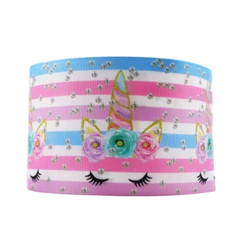 

David accessories 3'' 75mm unicorn series printed grosgrain ribbon 50 yards,DIY handmade materials,50Yc3717