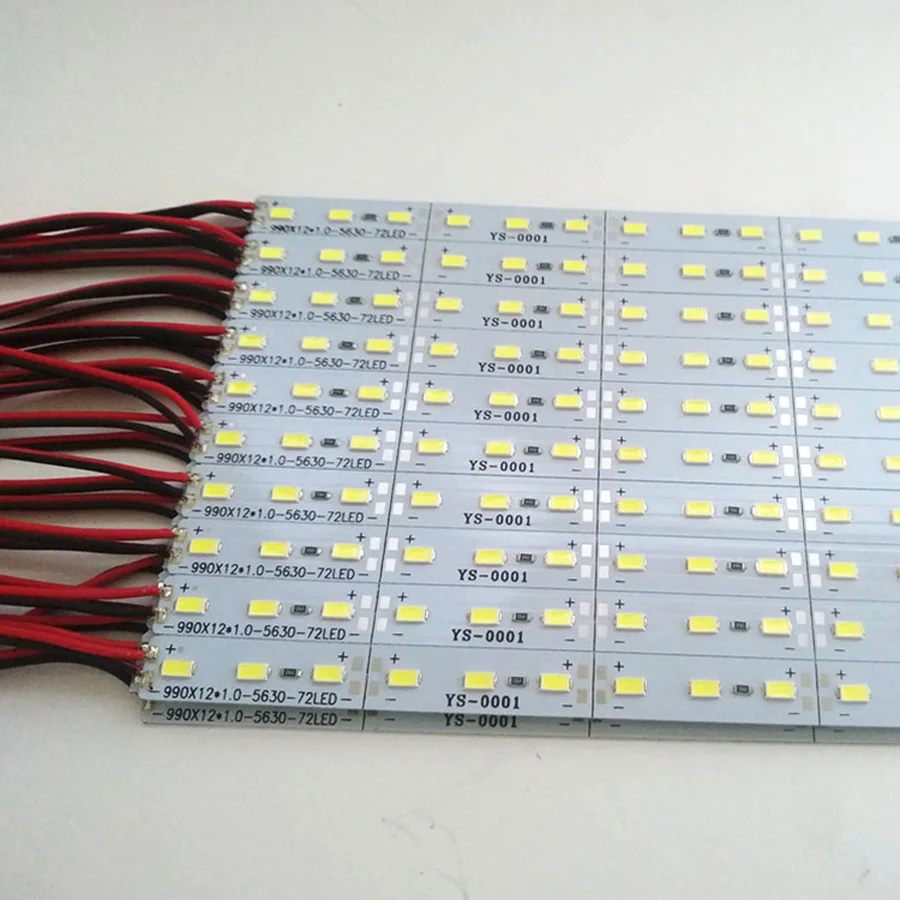 100 шт. DC12V тонкий 6500 k 50 см/шт. SMD 5630 5730 стойкая LED полоса света шарик полосой стеной несмонтированная плата зарядного устройства с использованием витрина