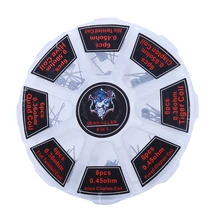 48 pçs/set pré construído bobinas rta rda plana torcido fundido clapton quad colmeia alienígena