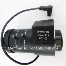 F1.6 1/" CS 5.0-50 мм с автодиафрагмой ручной варифокальным Объективы для видеонаблюдения для камер