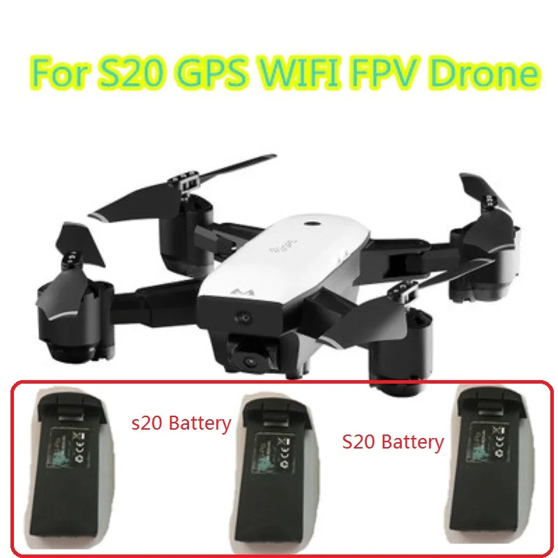 

Hot sell RC Drone battery 7.4V 900mAh battery for S20 GPS WIFI FPV Remote control RC Drone spare parts battery with 3 battery