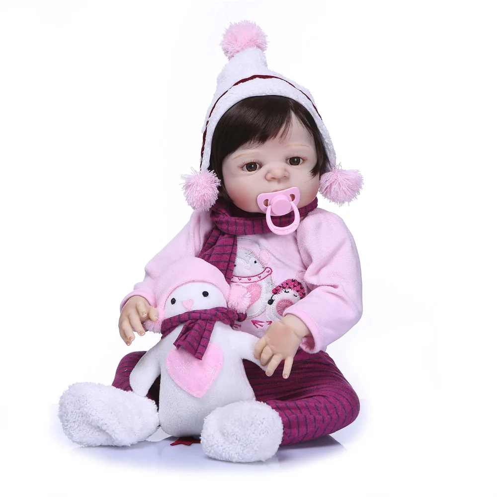 

Nicery 22inch 55cm Bebe Reborn Doll Hard Silicone Boy Girl Toy Reborn Baby Doll Gift for Child Pink Clothes Baby Doll