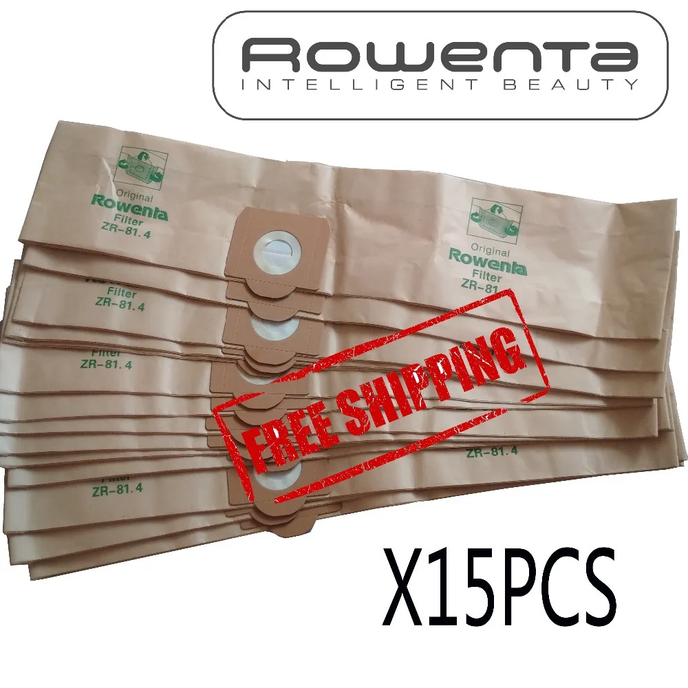 

15 pcs /lot Replacement dust bag for Rowenta ZR-81 VCP3811 RU-100 Bags BAG27 RU08 RU01 RU03 RU05 RU07 RU09 RU10