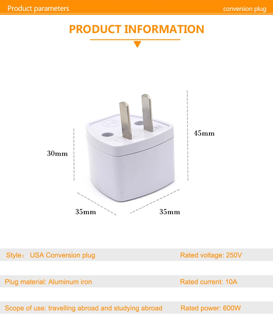 1PC Universal UK US AU EU AC Power Socket Plug Travel Electrical Charger Adapter Converter Japan China America Italy Switzerland (5)