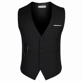 

New Men Suit Vest Slim Dress Vests Good quality Men's Fitted Leisure Waistcoat Casual Business Jacket Top custom