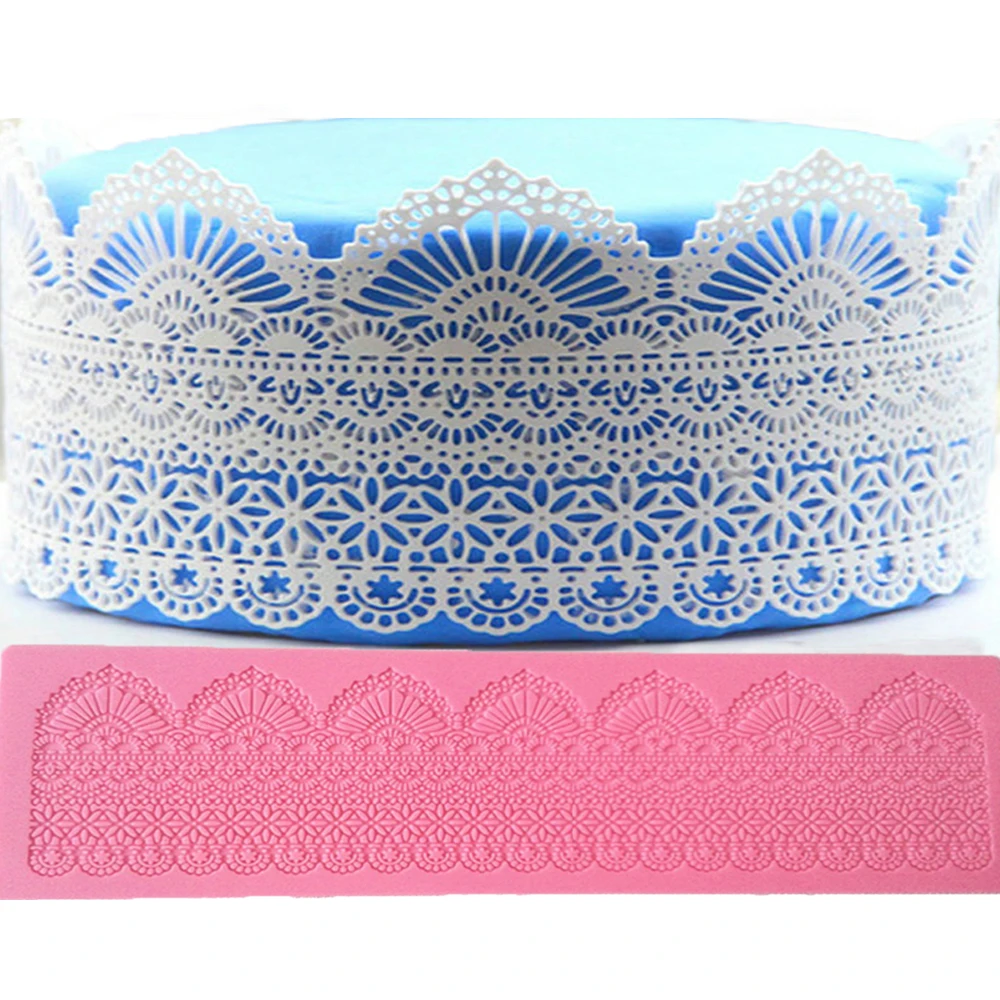 

DIY Tool Lace Fondant Silicone Mold Cake Silicone Baking Moulds