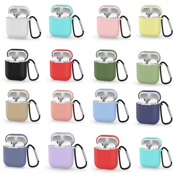 

New Mini Cute Cases for Airpods 2nd Generation Protective Earphone Cover Case for Apple airpods2 with Carabiner