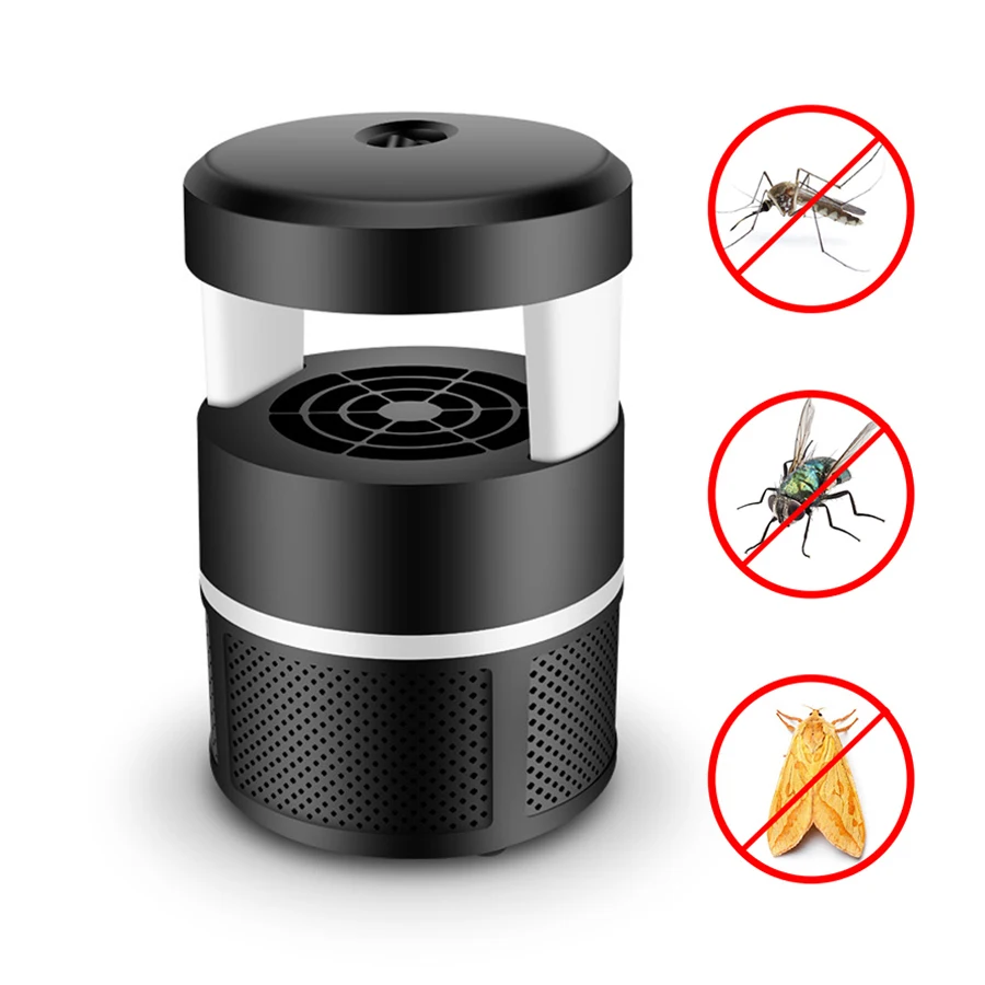

5W LED Mosquito Killer Lamp USB Insect Inhaler Trap 1800RPM Nine-leaf Spiral Silent Fan Electronic Mosquito Killer for Camping