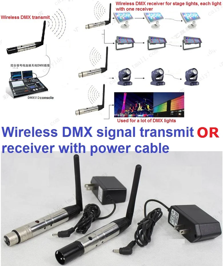 2,4G ISM DMX512 Беспроводной Женский Мужской 3 булавки XLR Сделано в Китае приемопередатчик устройство для светодиодный освещение этапа Moving PAR вечерние ЕС розетка для лампы