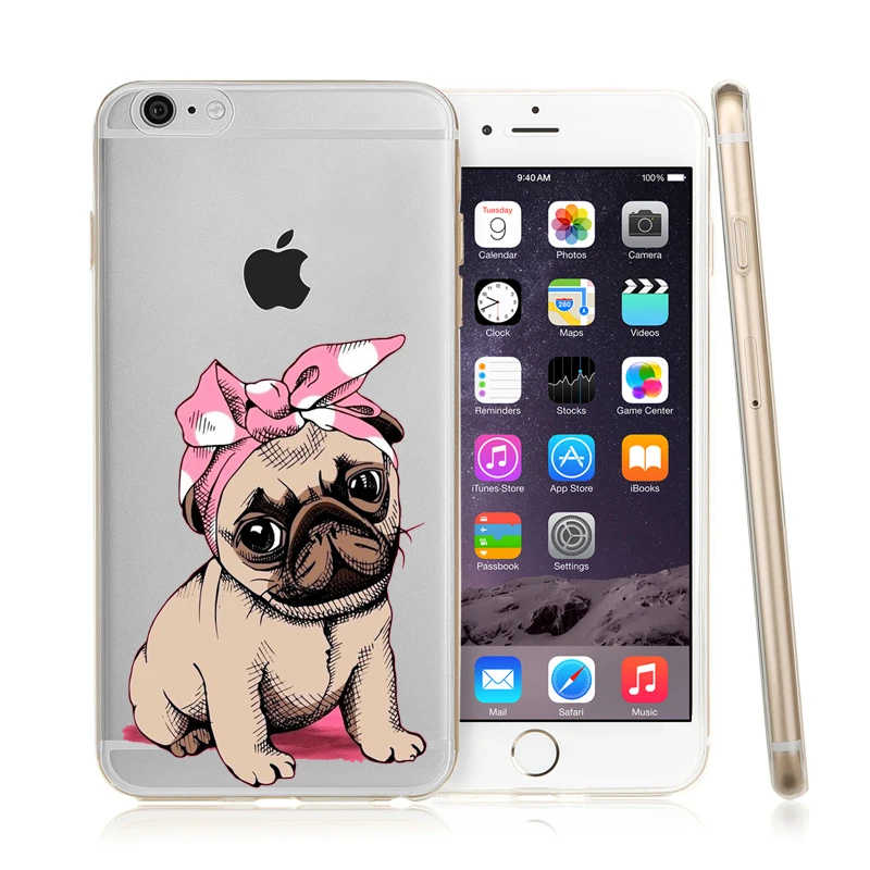 Супер милые супер собаки для iphone 5 5S SE 6 6S 7 8 PLUS X чехол Высокое качество прозрачные