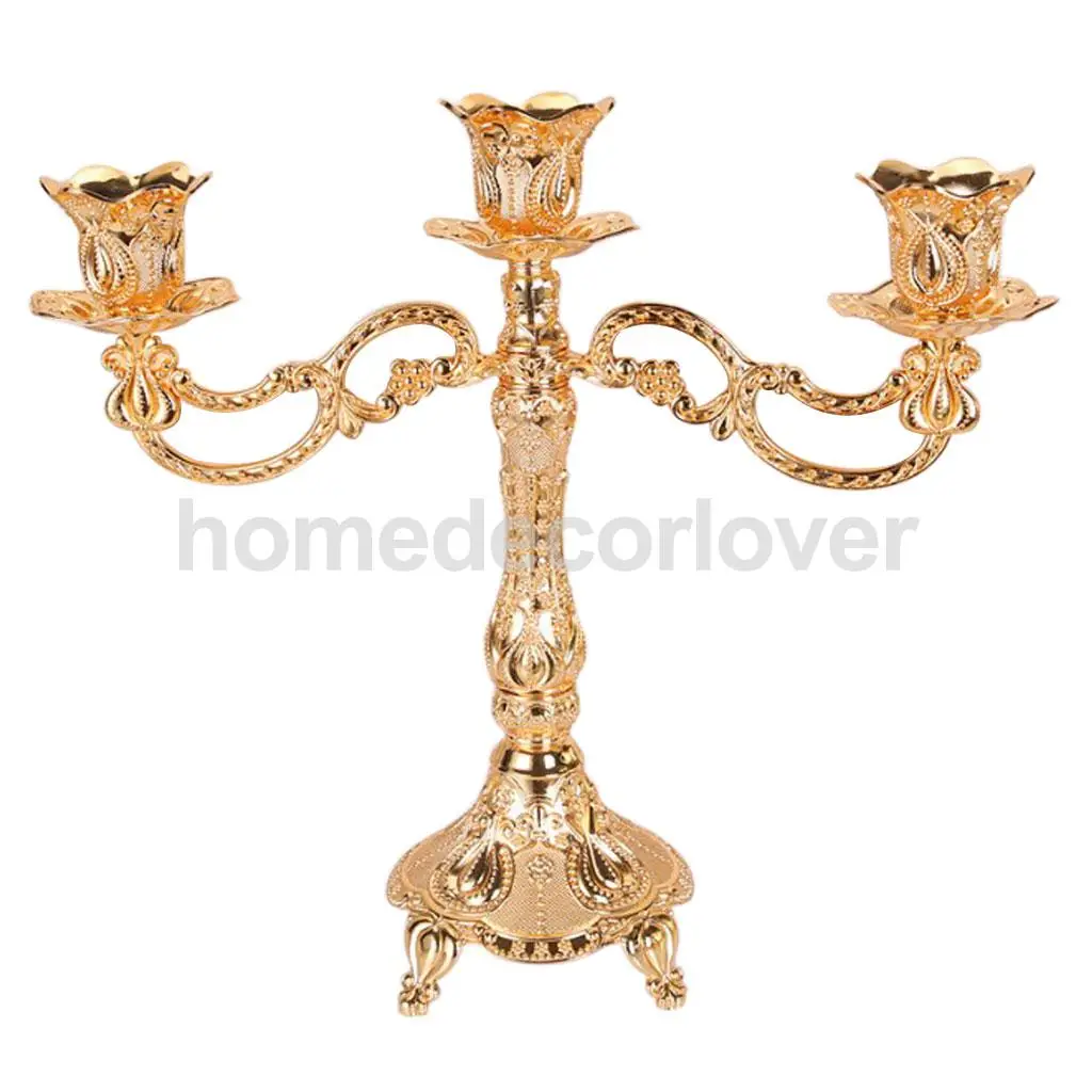 Antique Metal Vintage Tea Light Candle Holder Candlestick Wedding Home Church Table Dining Decoration Ornament	