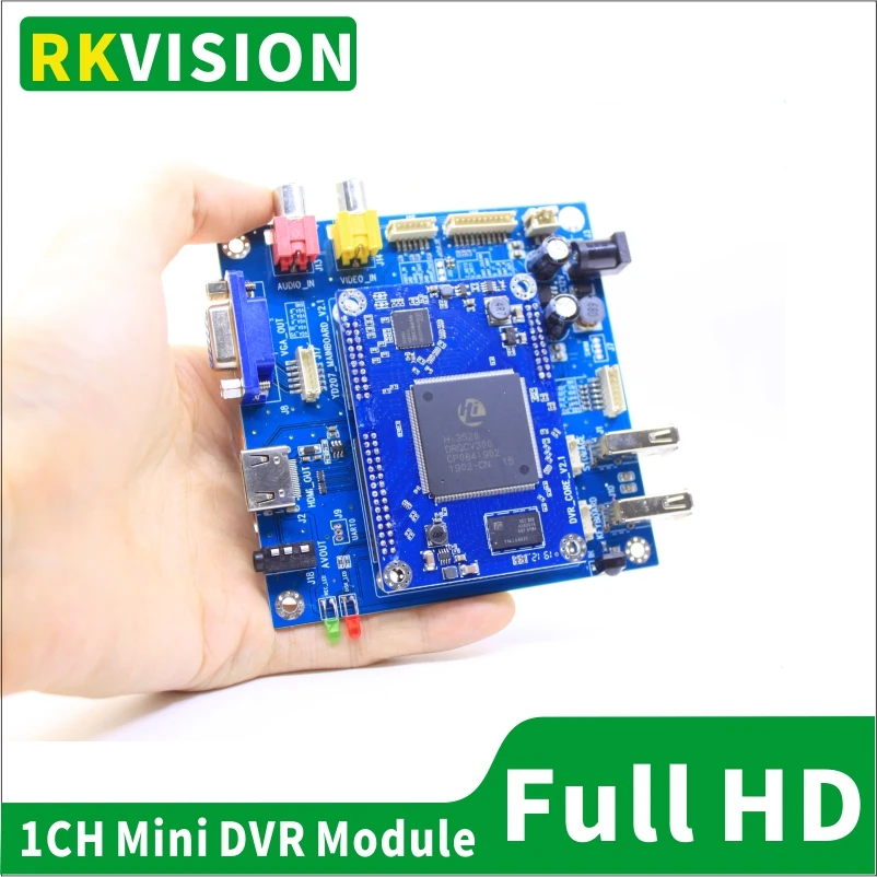 1CH real-time video recorder board AHD1080P HD DVR module for CCTV/industrial, medical surgical endoscope video HDMI HD output real time 1ch mini hd xbox dvr pcb board 30fps support 512gb sd card video recording dvr module for cvbs camera