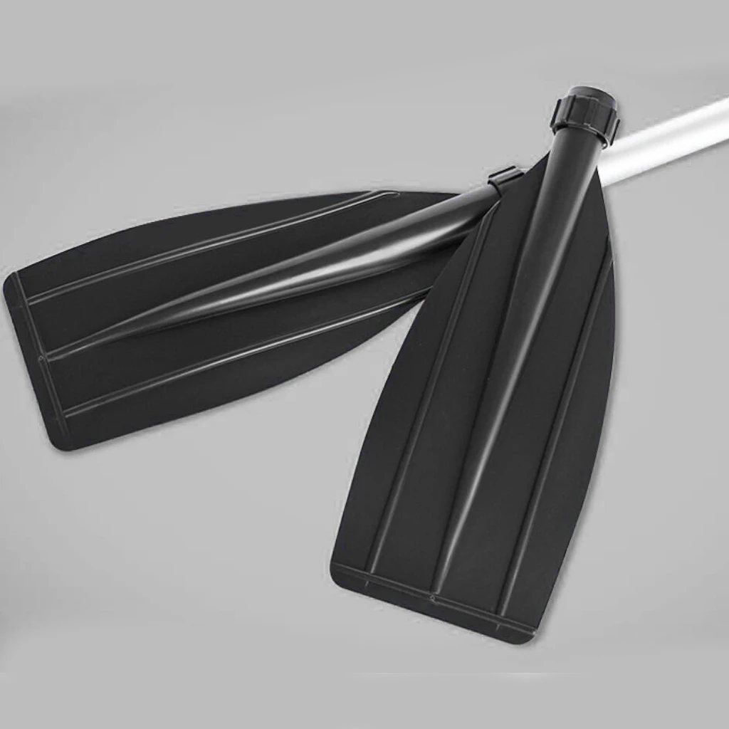 1 Pcs 13.9x3.7cm PVC Screw-On Kayak Curved Paddle Blade Rowing Boat Canoe Oar Leaf Attachment Replacement Black
