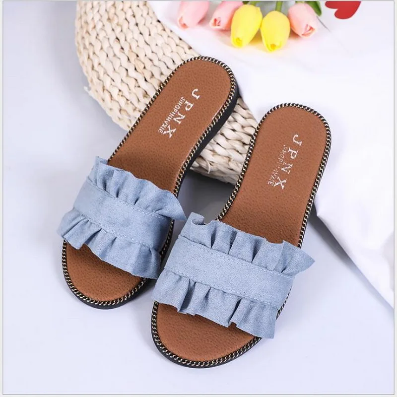 

Summer Women Slipper 2018 new Fashion 3 colors Casual Indoor Flat Heel Slipper Beach Shoes Women Flip Flops Ladies