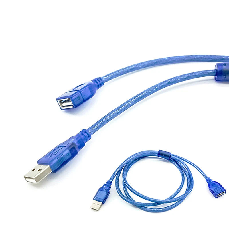 USB 2,0 A штекер к USB 2,0 A Женский Джек УДЛИНИТЕЛЬ шнур синий 1,5 m