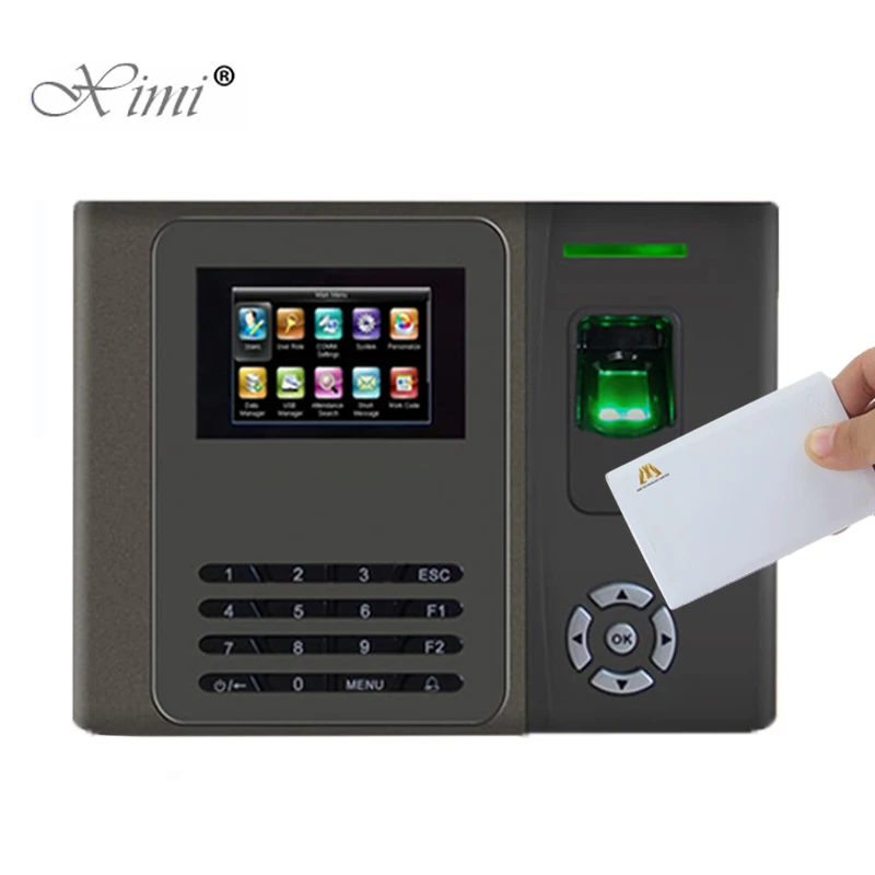 

Free Shipping Biometric Fingerprint Time Attendance Time Clock TCP/IP Fingerprint Time Recording With 13.56MHZ MF Card Reader