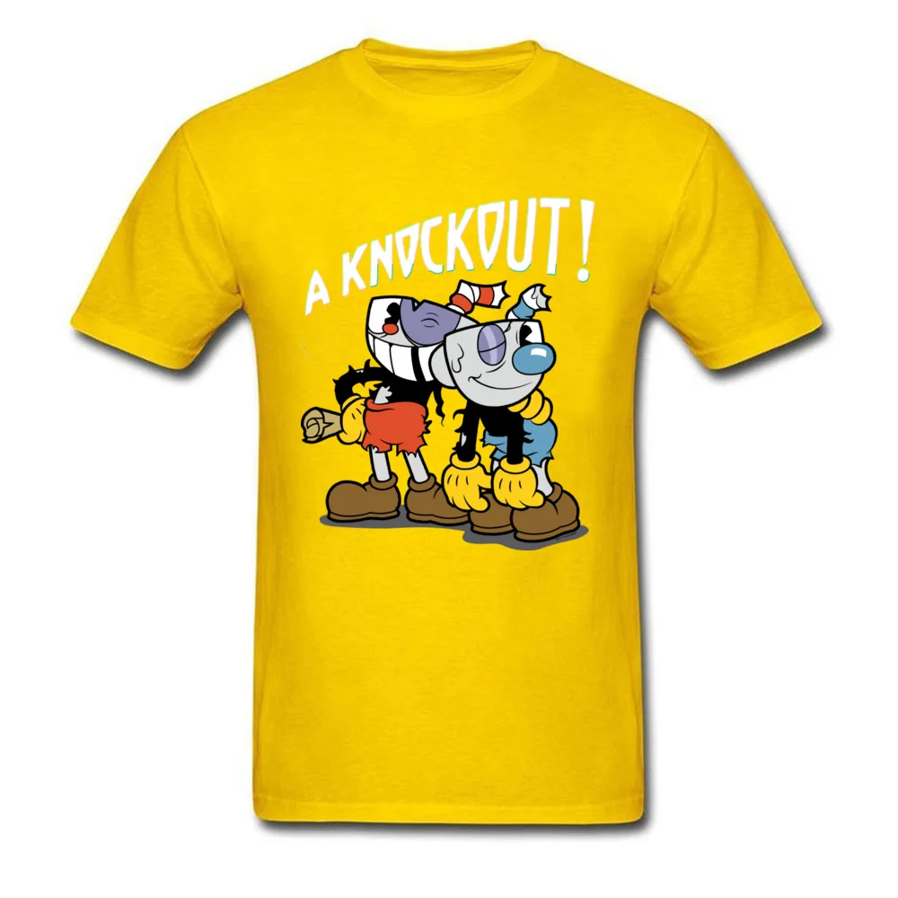 Knockout VALENTINE DAY Cotton O-Neck T Shirt Short Sleeve Family Tops Tees Coupons Printed Tshirts Drop Shipping Knockout yellow