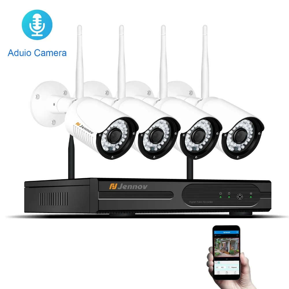 

HD 4CH 960P 1.3MP Wireless Home Security CCTV IP Camera System NVR Audio Record Wifi Outdoor Video Surveillance Kits Set Camara