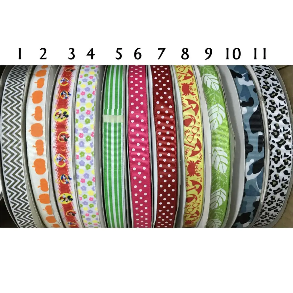 

Crazy Discount 5/8" 16mm Dots Flowers Leopard Printed Grosgrain Ribbon for Craft,Party/Tree Decorations,Gift Packaging 100 Yards