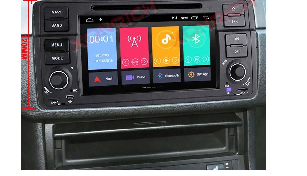 Cheap Xonrich 1 Din auto radio Android 9.0 Car DVD Player For BMW E46 M3 318/320/325/330/335 Rover 75 1998-2006 GPS Navigation OBD2 5