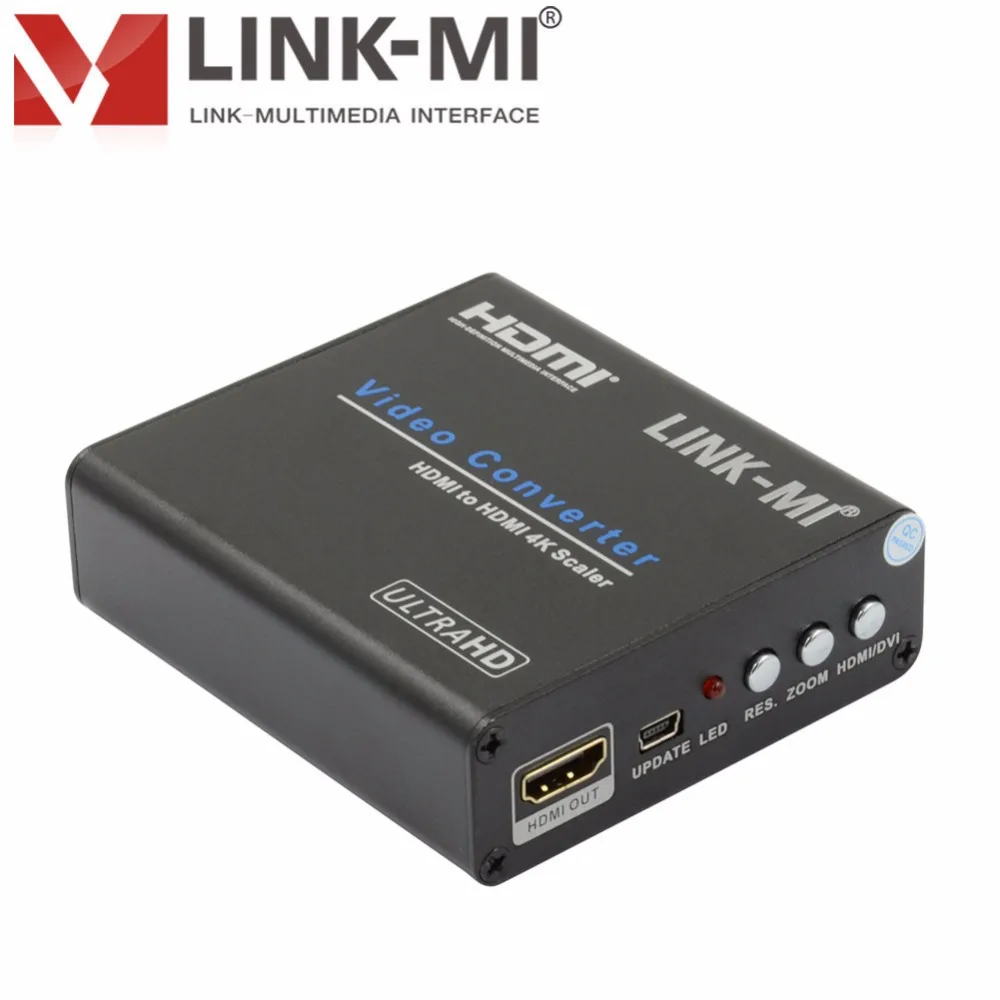 LINK-MI SC01-4K HDMI к HDMI аудио видео 4 к x 2 к скалер коробка адаптера конвертера с аудио выходом зумом для HDTV PC XBOX360 PS 1080 p