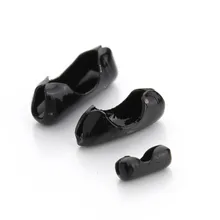 LINSOIR 200 шт./лот 1,5 мм 2 мм 3,2 мм черный шар с цепочкой застежки соединители фурнитура для украшений аксессуары медные соединители